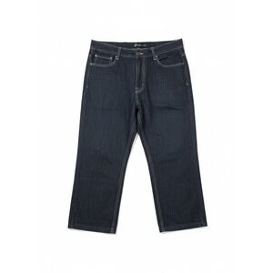 King Maker Mens Dark Wash Carpenter Jeans Contrast Stitch Size 36 Utility Denim